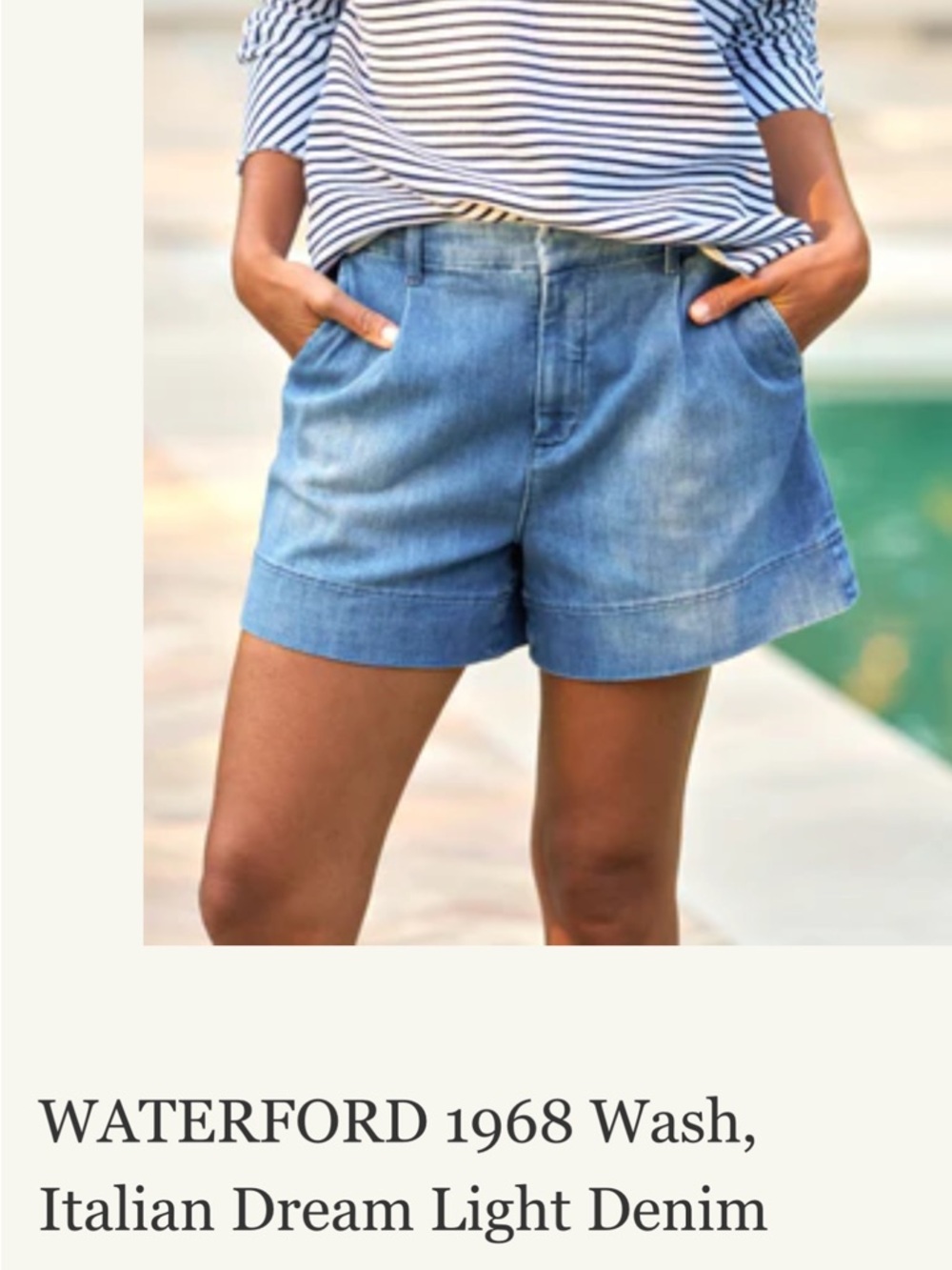 Frank & Eileen Light Blue Denim Relaxed Jean Shorts